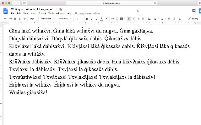 Heiltsuk daripada kedai web Chrome untuk dijalankan dengan OffiDocs Chromium dalam talian