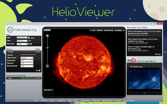 HelioViewer ze sklepu internetowego Chrome do uruchomienia z OffiDocs Chromium online