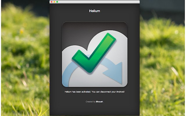 Helium Backup mula sa Chrome web store na tatakbo sa OffiDocs Chromium online