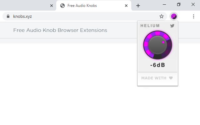 Chrome 网上商店的 HeliumKnob 将与 OffiDocs Chromium 在线运行