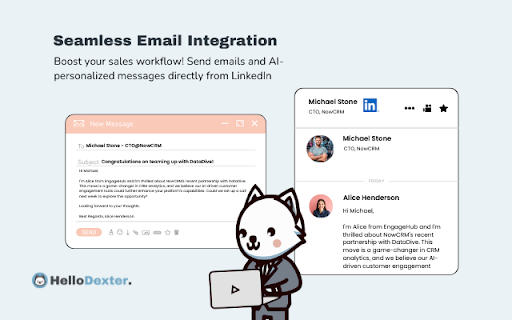 HelloDexter  from Chrome web store to be run with OffiDocs Chromium online