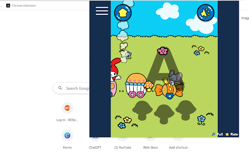 Hello Kitty ABC Tracing  from Chrome web store to be run with OffiDocs Chromium online