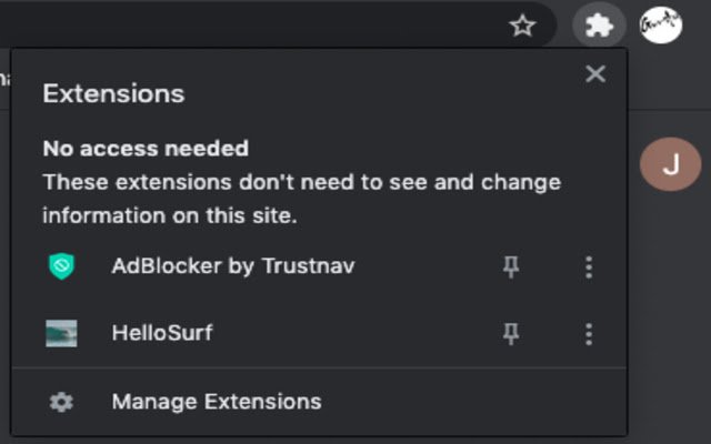 HelloSurf  from Chrome web store to be run with OffiDocs Chromium online