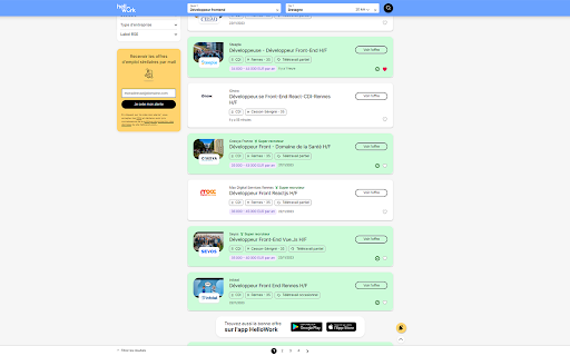 Hello Work Vert ificateur  from Chrome web store to be run with OffiDocs Chromium online