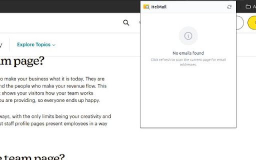 HelMail Effortless Email Extraction  from Chrome web store to be run with OffiDocs Chromium online