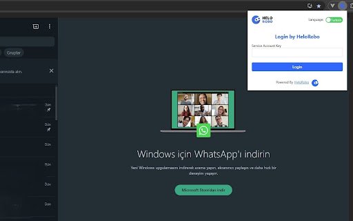 HeloRobo Backup Whatsapp Chats  from Chrome web store to be run with OffiDocs Chromium online