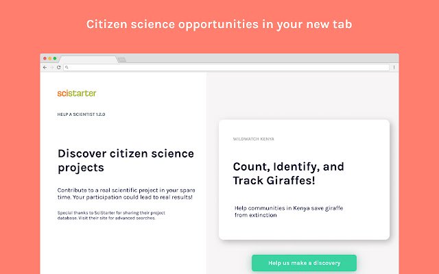 Help a Scientist  from Chrome web store to be run with OffiDocs Chromium online