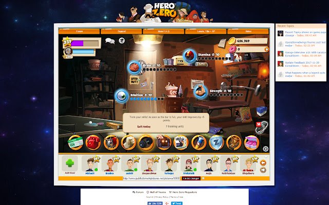 Hero Zero Sidekick  from Chrome web store to be run with OffiDocs Chromium online