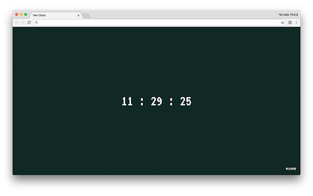 HexClock  from Chrome web store to be run with OffiDocs Chromium online