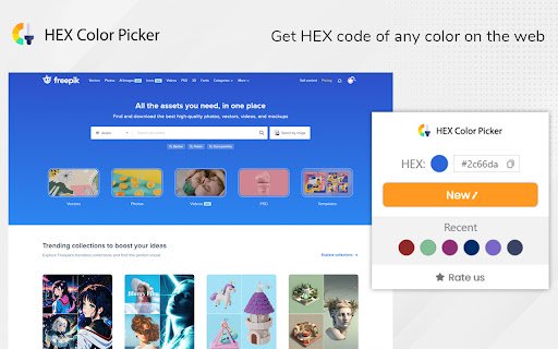 HEX Color Picker  from Chrome web store to be run with OffiDocs Chromium online