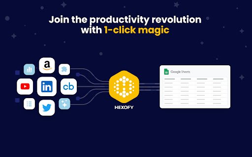 Hexofy Scraper Web Scraping + AI  from Chrome web store to be run with OffiDocs Chromium online