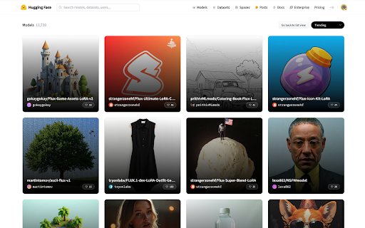 HF Hub Gallery View  from Chrome web store to be run with OffiDocs Chromium online HF Hub Gallery View  from Chrome web store to be run with OffiDocs Chromium online