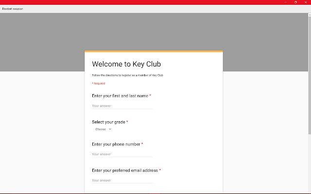 HHS Key Club de la tienda web de Chrome se ejecutará con OffiDocs Chromium en línea