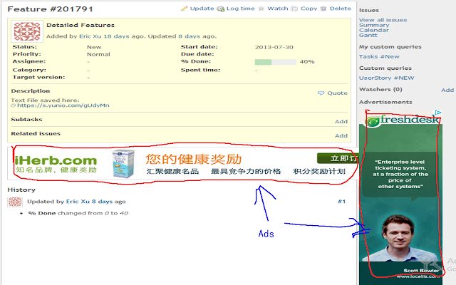 Hide Advertisements  from Chrome web store to be run with OffiDocs Chromium online