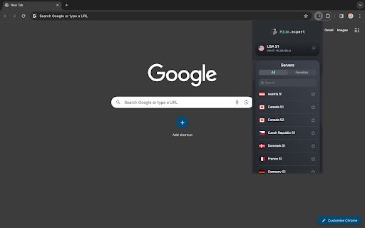Hide Expert VPN  from Chrome web store to be run with OffiDocs Chromium online