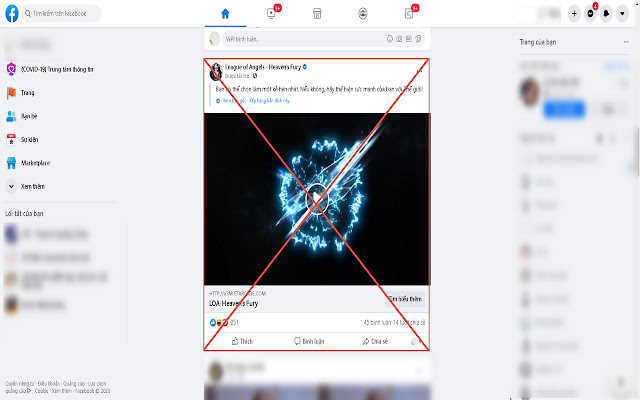 Sembunyikan Iklan Facebook dari toko web Chrome untuk dijalankan dengan OffiDocs Chromium online