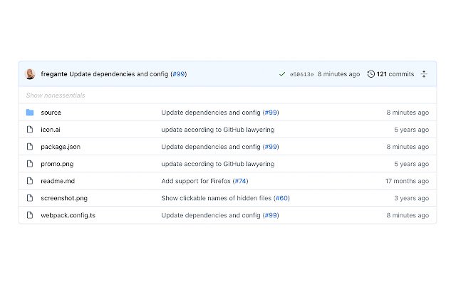 ऑफलाइन क्रोमियम के साथ ऑनलाइन चलाने के लिए क्रोम वेब स्टोर से GitHub पर फ़ाइलें छिपाएँ