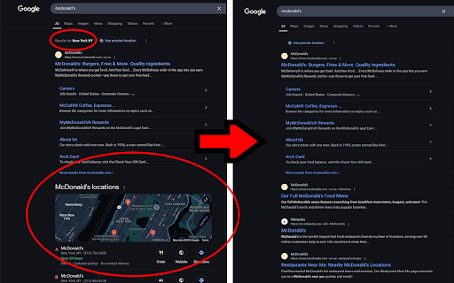Hide Google Maps Results from Chrome web store to be run with OffiDocs Chromium online Hide Google Maps Results from Chrome web store to be run with OffiDocs Chromium online