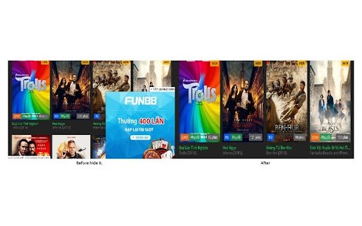 HideIt  from Chrome web store to be run with OffiDocs Chromium online