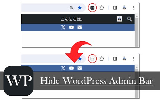 Hide WordPress Admin Bar  from Chrome web store to be run with OffiDocs Chromium online