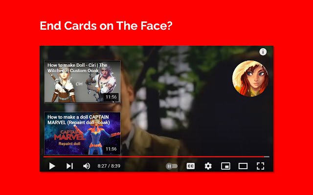 Hide YouTube End Cards  from Chrome web store to be run with OffiDocs Chromium online