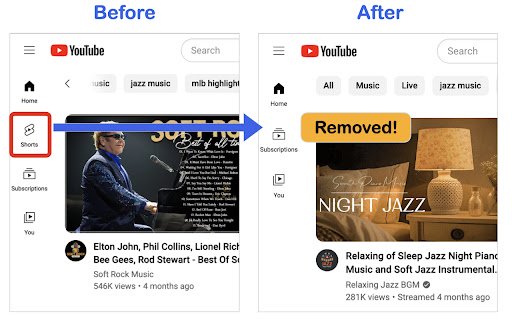 Hide Youtube Shorts Button  from Chrome web store to be run with OffiDocs Chromium online