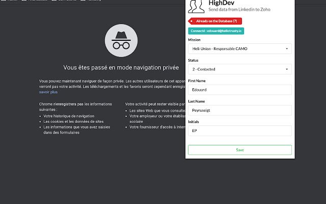HighDev Chrome extension  from Chrome web store to be run with OffiDocs Chromium online