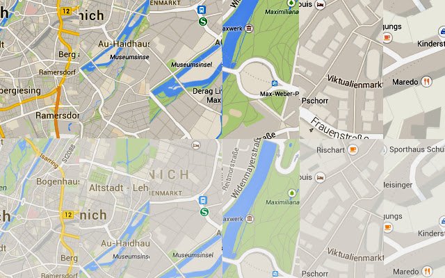 HigherContrastForGoogleMaps  from Chrome web store to be run with OffiDocs Chromium online