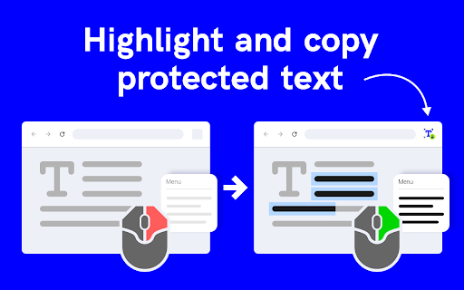 Highlight and Copy Protected Text  from Chrome web store to be run with OffiDocs Chromium online