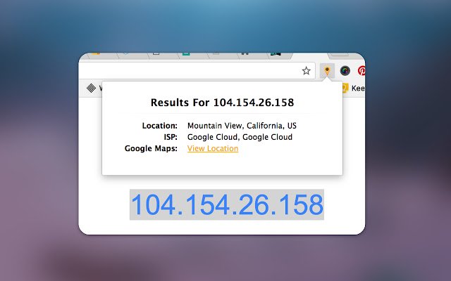 OffiDocs Chromium オンラインで実行される Chrome ウェブストアからの IP ルックアップを強調表示します。