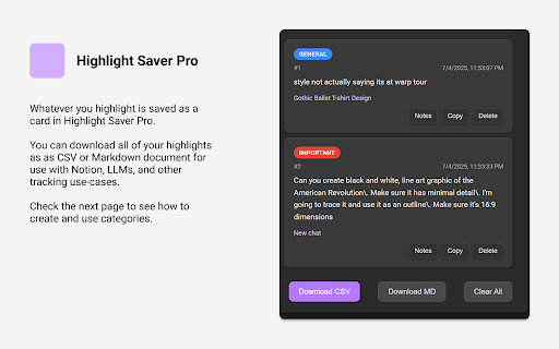 Highlight Saver Pro  from Chrome web store to be run with OffiDocs Chromium online