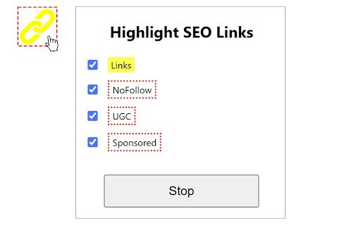Highlight SEO Links  from Chrome web store to be run with OffiDocs Chromium online