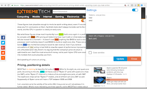 Highlight tool  from Chrome web store to be run with OffiDocs Chromium online