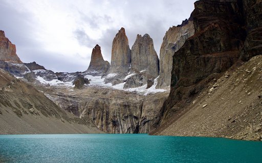 High mountains and blue lake  from Chrome web store to be run with OffiDocs Chromium online