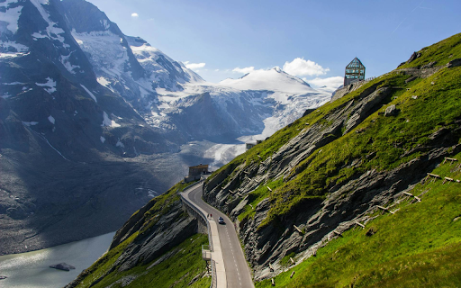 High mountains and roads  from Chrome web store to be run with OffiDocs Chromium online