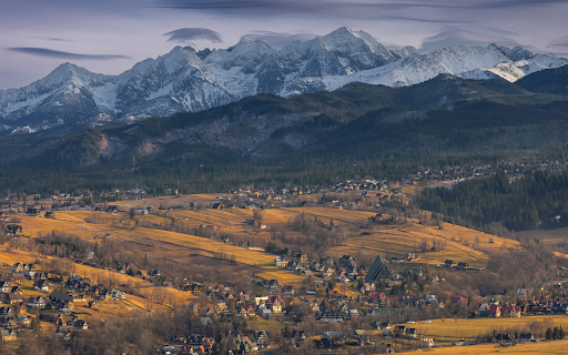 High mountains and villages  from Chrome web store to be run with OffiDocs Chromium online