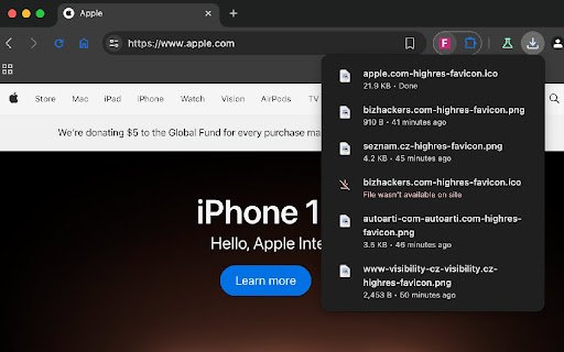 High Res Favicon Downloader  from Chrome web store to be run with OffiDocs Chromium online