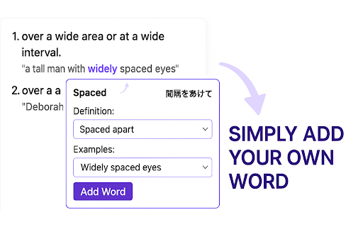 HighVocab: Vocabulary Builder  from Chrome web store to be run with OffiDocs Chromium online