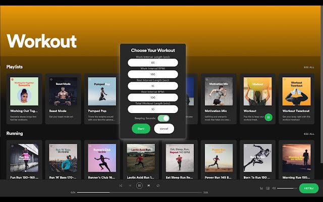 HIITify  from Chrome web store to be run with OffiDocs Chromium online