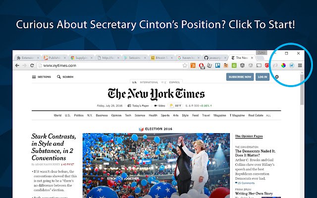 HillarySays  from Chrome web store to be run with OffiDocs Chromium online