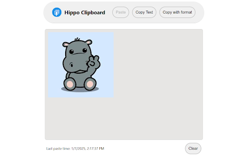 Hippo clipboard Sync  from Chrome web store to be run with OffiDocs Chromium online