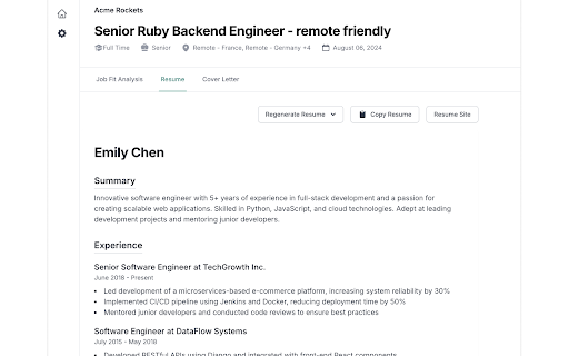 HireCatch Job Fit Analyzer  from Chrome web store to be run with OffiDocs Chromium online