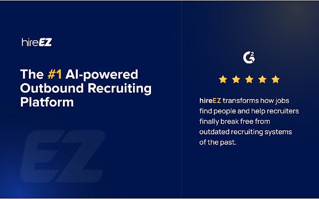 El reclutamiento saliente de HireEZ se hizo fácil desde la tienda web de Chrome para ejecutarse con OffiDocs Chromium en línea
