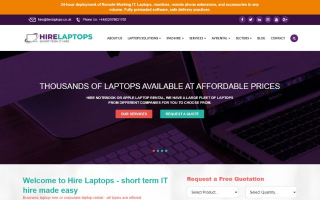 Hire Laptops UK  from Chrome web store to be run with OffiDocs Chromium online
