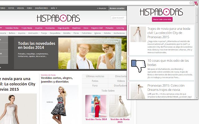 Hispabodas (Notificador) van de Chrome-webwinkel om te worden uitgevoerd met OffiDocs Chromium online