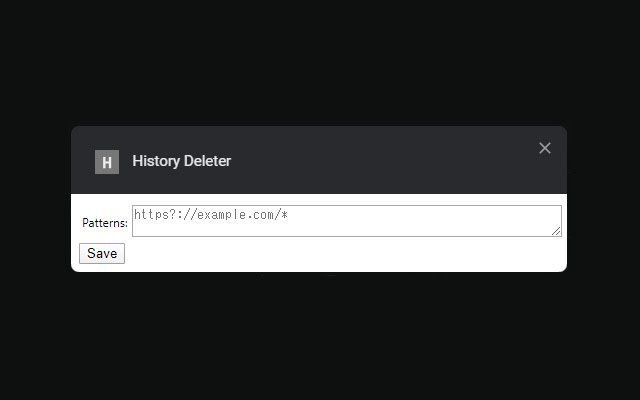 History Deleter  from Chrome web store to be run with OffiDocs Chromium online