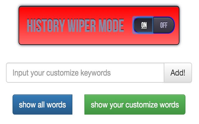 History Wiper  from Chrome web store to be run with OffiDocs Chromium online