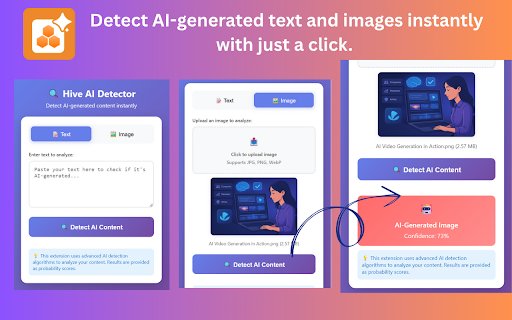 HIVE AI Detector for Chrome from Chrome web store to be run with OffiDocs Chromium online HIVE AI Detector for Chrome from Chrome web store to be run with OffiDocs Chromium online