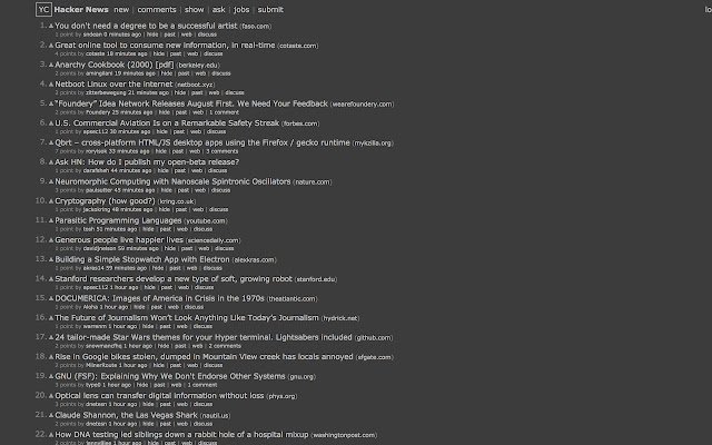 HN After Dark  from Chrome web store to be run with OffiDocs Chromium online