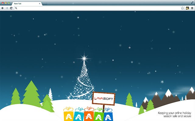 Holiday Theme Lavasoft Antivirus mula sa Chrome web store na tatakbo sa OffiDocs Chromium online
